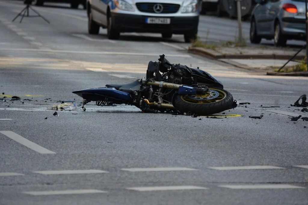 motorcycle, accident, road, traffic, danger
