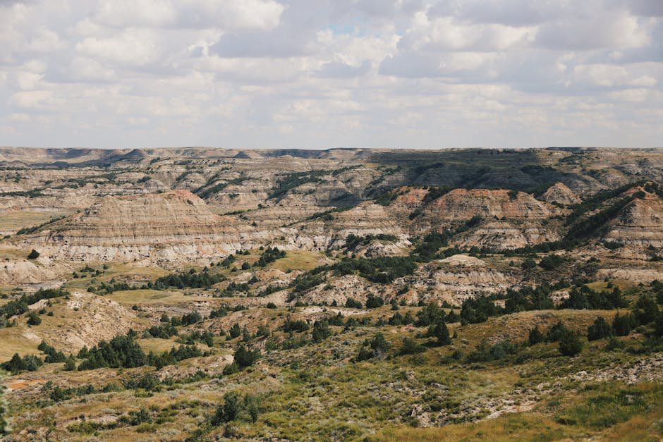 Explore the rugged beauty of the Badlands in Theodore Roosevelt National Park, North Dakota.